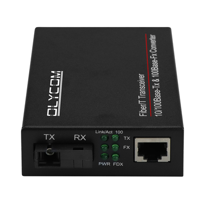 Fast Ethernet Fiber Optic Ethernet Converter 10/100M Transceiver bidirezionale monomodo SC a RJ45 20 km