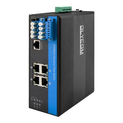 Interruttore Ethernet industriale gestito con funzione di bypass D2*2B SM LC Connector Grado di protezione IP40 per la protezione delle linee ottiche