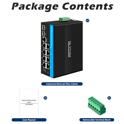 Rugged Managed Ethernet Switch Vitesse chipset 2 SFP 8 RJ45 industrial ethernet switch con gestione SNMP