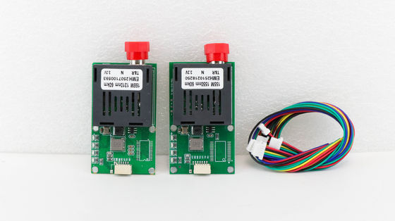 Modulo Drone Fibra Ottica 80km Ricetrasmettitore Ottico UAV con Video Analogico a 1 Canale e Dati TTL a 1 Canale per Piattaforme UAV DC 5.5-26V