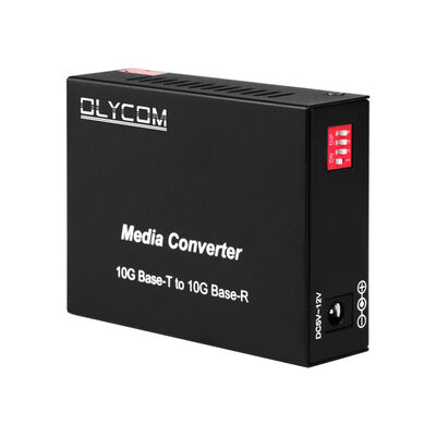 Convertitore di media in fibra SFP+ non gestito 10G con interruttore DIP Convertitore di fibra ottica per data center e backbone LAN