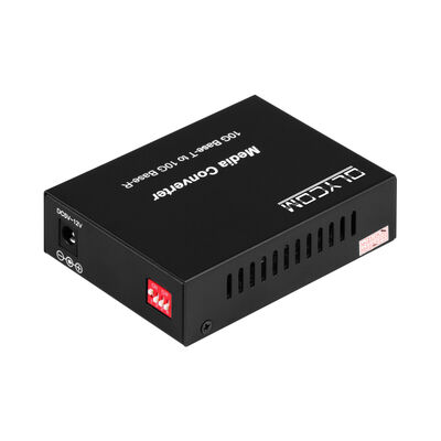 Convertitore di media in fibra SFP+ non gestito 10G con interruttore DIP Convertitore di fibra ottica per data center e backbone LAN