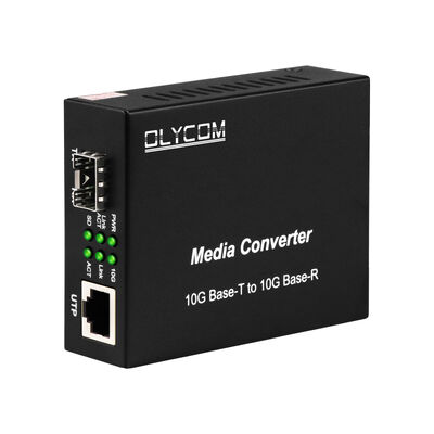 Convertitore di media in fibra SFP+ non gestito 10G con interruttore DIP Convertitore di fibra ottica per data center e backbone LAN