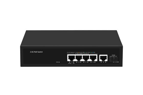 Switch PoE 2.5G a 4 porte con uplink SFP 10G Multi-Gigabit Ethernet Ingresso AC Fanless