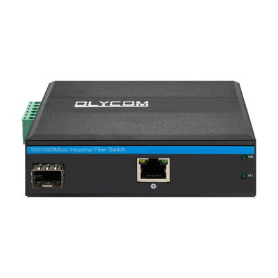 Convertitore di supporti Ethernet industriale con funzione POE con montaggio su guida DIN e a parete per una trasmissione stabile in ambienti esterni difficili