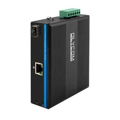 Convertitore di supporti Ethernet industriale con funzione POE con montaggio su guida DIN e a parete per una trasmissione stabile in ambienti esterni difficili