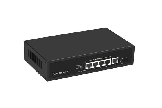 Gigabit 4 Port PoE Switch 65W fiber network switch for businesses 