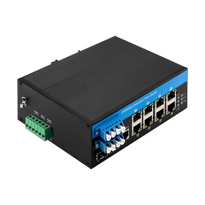 8 Port Ruggedized Optical Bypass Managed Switch Gigabit Ethernet con PoE 240W Budget CE