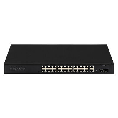 24 porte Gigabit PoE Switch con 2 SFP/RJ45 Uplinks 300W Input 220V non gestito CE