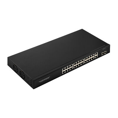 24 porte Gigabit PoE Switch con 2 SFP/RJ45 Uplinks 300W Input 220V non gestito CE