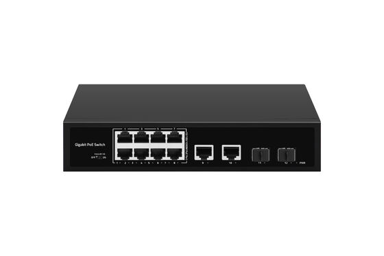 8 porte 120W Gigabit POE Switch con POE Watchdog per Business Fiber Network