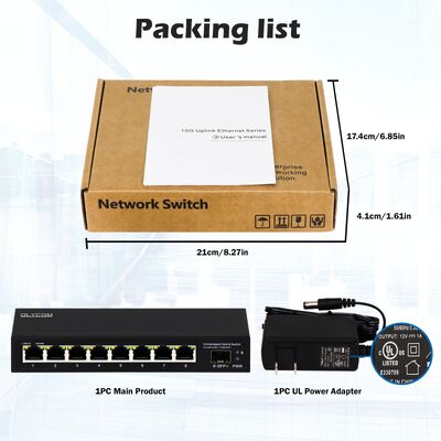 Switch Ethernet 2.5G non gestito con larghezza di banda backplane da 60 Gbps e porta SFP uplink 10G per reti aziendali