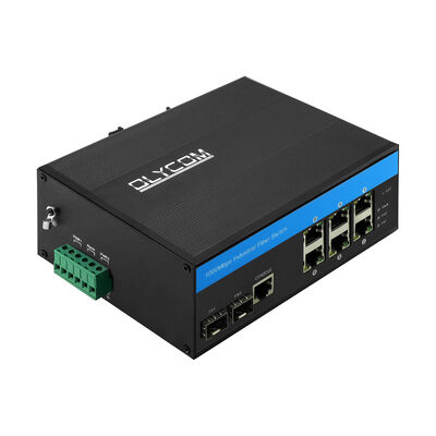 Switch Ethernet industriale managed ad anello L2+ a 8 porte, fibra 2.5G, grado di protezione IP40, senza ventola, certificazione CE