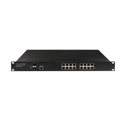 Switch PoE gestito 16 porte 1G 2.5G montabile su rack, uplink SFP, senza ventola, alimentazione CA