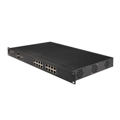 Switch PoE gestito 16 porte 1G 2.5G montabile su rack, uplink SFP, senza ventola, alimentazione CA