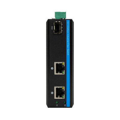 Mini PoE Switch di rete industriale 10/100Mbps slot SFP Fast Ethernet DC48V DIN montato