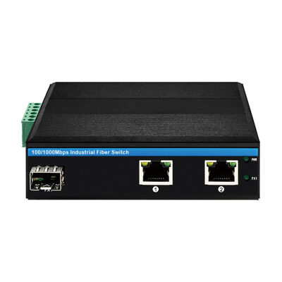 Interruttore ottico a fibra industriale Fast Ethernet SFP slot non gestito DC12V DC24V IP40