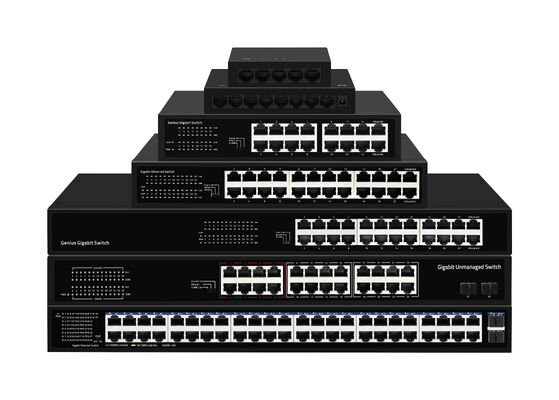 24 Port PoE Switch 2.5G Fibra Gigabit Ethernet 300W Budget 15.4W/30W CE non gestito