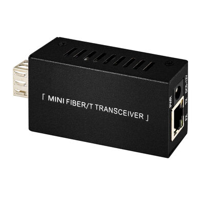 Mini convertitore multimediale a fibra ottica Gigabit DC5V DC12V Compatto 20 km estensione CE