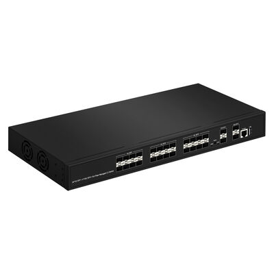 28-Port 10G SFP+ Managed Fiber Switch L2/L3 Aggregation Switch con SNMP VLAN QoS per Data Center ISP Network