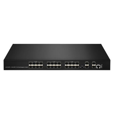 28-Port 10G SFP+ Managed Fiber Switch L2/L3 Aggregation Switch con SNMP VLAN QoS per Data Center ISP Network