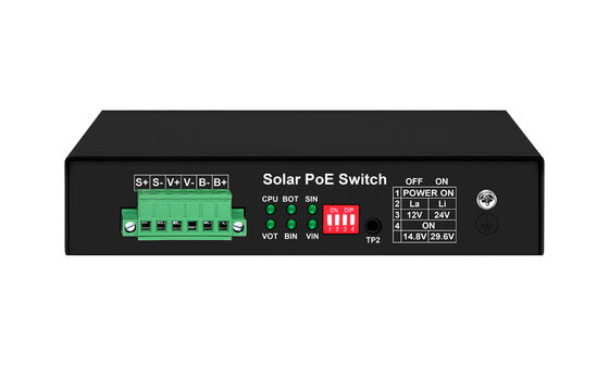 Gigabit PoE Switch MPPT Controller di carica solare SFP Fibra ottica DC12V/DC24V/DC48V Input