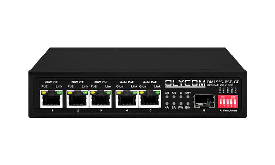 Gigabit PoE Switch MPPT Controller di carica solare SFP Fibra ottica DC12V/DC24V/DC48V Input