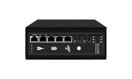 Interruttore PoE solare gestito industriale 4GE+2SFP 120W PoE MPPT Off-Grid Power per CCTV e rete wireless