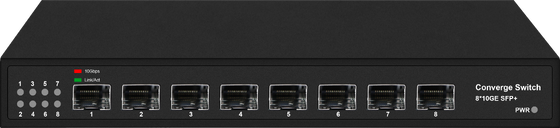 8-Port Full 10G SFP+ Fiber Ethernet Switch 1G 2.5G Compatibile Non gestito senza ventilatore CE FCC