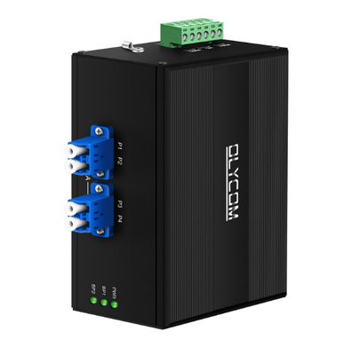 Modulo interruttore bypass in fibra a doppia alimentazione con funzione DIP Smart Delay Guida DIN ingresso CA/CC