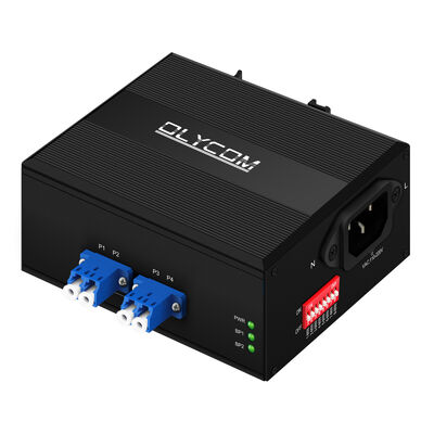 Modulo interruttore bypass in fibra a doppia alimentazione con funzione DIP Smart Delay Guida DIN ingresso CA/CC