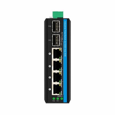 2.5G Industrial PoE Switch 4 Port con 10G Uplinks Non gestito Realtek Based DIN Rail