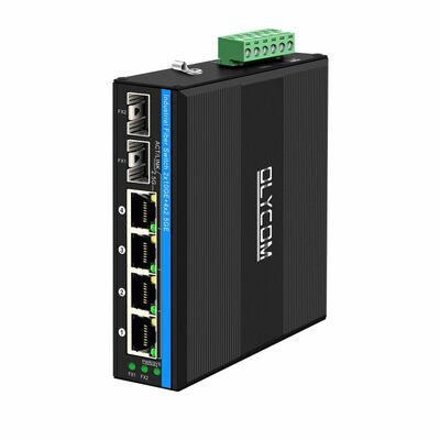 2.5G Industrial PoE Switch 4 Port con 10G Uplinks Non gestito Realtek Based DIN Rail
