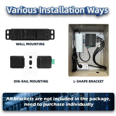 Switch PoE Booster 4 Porte Tensione DC12-48V Ingresso per Sistema Solare