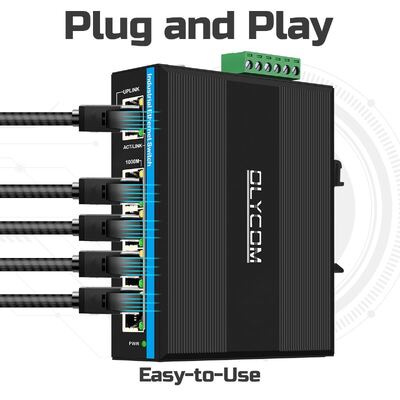 Switch PoE Booster 4 Porte Tensione DC12-48V Ingresso per Sistema Solare
