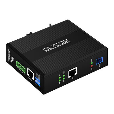 Industrial Gigabit xPON PoE ONU. Un dispositivo di accesso a fibra EPON/GPON con montaggio DIN.