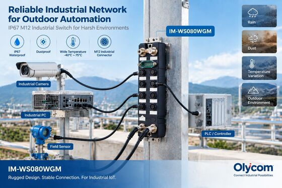 Robusto IP67 impermeabile 8 porte Gigabit Industrial Ethernet Switch gestito M12 Railway Ethernet Switch