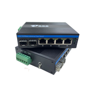 6 porte Industrial Ethernet Switch Gigabit Network 100/1000M Fibra SFP Chip Realtek non gestito