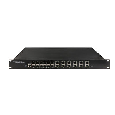 12SFP l'industriale dei porti della fibra 12UTP ha diretto lo scaffale del commutatore 1U di Ethernet