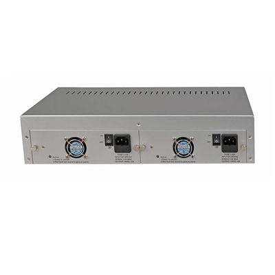 14 Scalatore per convertitori multimediali Rack Chassis 19 pollici 2U Dual AC220V Per convertitori multimediali a fibra