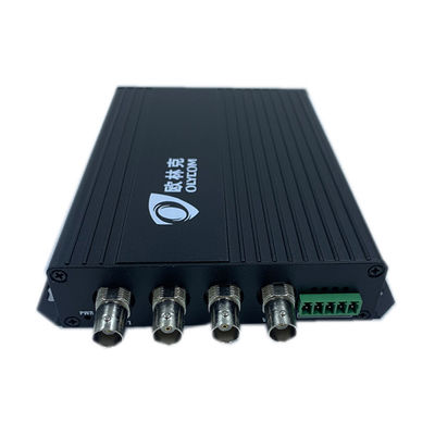 CVI TVI Audio Video Digital Optical Converter 4 porte Monitoraggio industriale Nero