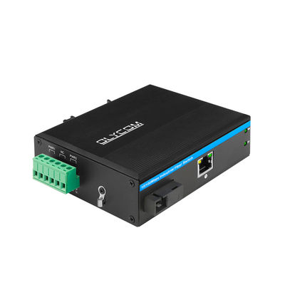 Convertitore Media in Fibra Ottica SC a Fibra Singola PoE 10/100M Fast Ethernet 15,4W 30W IP40 CE
