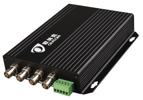 4 porte BNC Video RS485 Convertitore ottico digitale dati 720P montato su rack DC5V