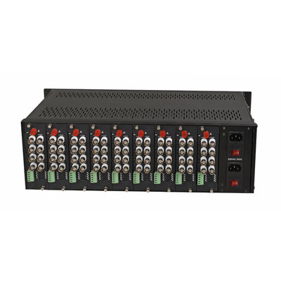 Convertitore multimediale video Chassis 3U Rack per convertitore ottico video doppio ingresso di potenza