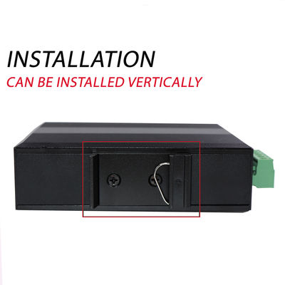 60KM Industrial PoE Media Converter Gigabit Ethernet SC Fibre Duplex Non gestito Mini Size