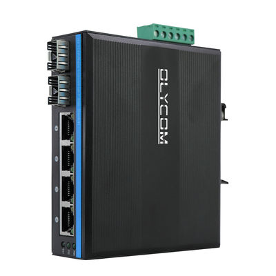 Interruttore di rete industriale 6 porte Ethernet veloce 10/100Mbps Fibra di rete Realtek Non gestito