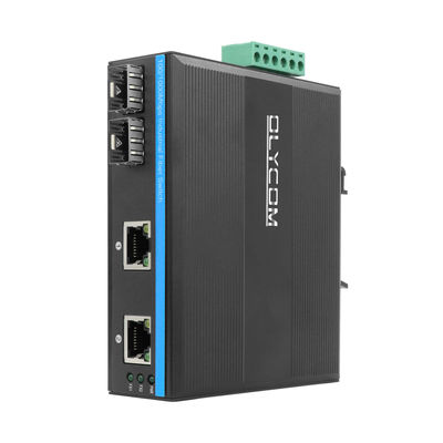Switch di rete industriale Olycom 100M/1G SFP in fibra ottica, non gestito, senza ventola, IP40, DC12V