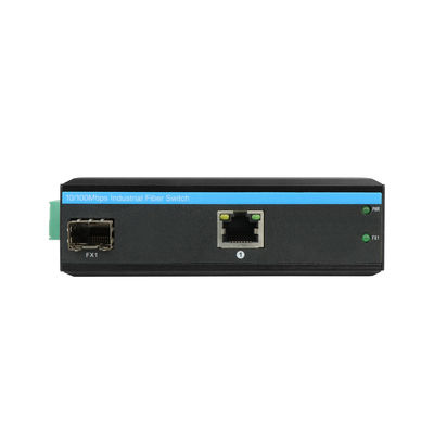 Industrial PoE Media Converter 15.4W 30W Non gestito Fast Ethernet DIN Rail CE Mini Size