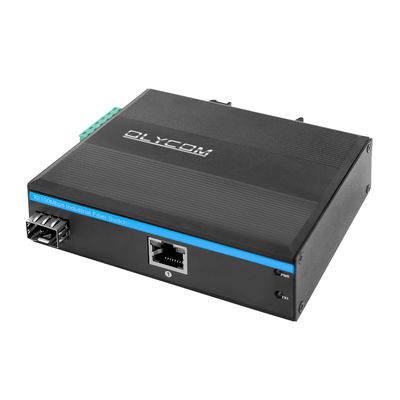 Industrial PoE Media Converter 15.4W 30W Non gestito Fast Ethernet DIN Rail CE Mini Size