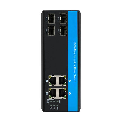 8 porte Gigabit Fiber Switch Rete industriale SFP Non gestito CE IP40